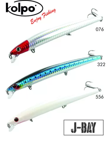 Kolpo Kit 3 Artificiali Long Jerk J-Bay Floating 175 mm 24 gr Esche Artificiali Kolpo