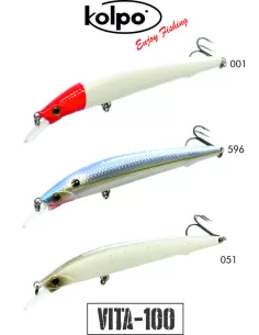 Kit 3 Artificiali Minnow Vita Kolpo 100 mm 11 grammi  Esche Artificiali Kolpo