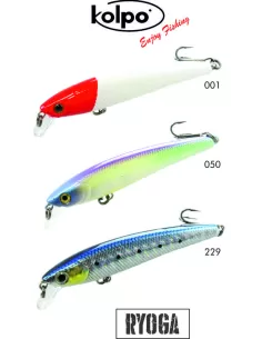 Kit 3 Artificial Kolpo Jerk Bait Floating Ryoga 65mm 5g 