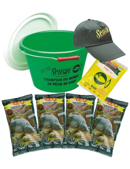 Sensas Promozione 4 kg Pastura Aroma Secchio Coperchio Cappello Pasture Sensas