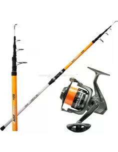Combo Kolpo Surfcasting Canna da Pesca 170gr 4 m Mulinello e Filo Kit da pesca Kolpo