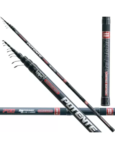 Kolpo Potente Canna Da Pesca Bolognese in Carbonio Alto Modulo Canne da pesca Kolpo