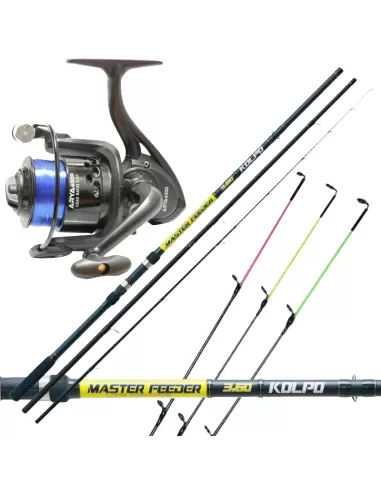 Combo Pesca Feeder Kolpo Canna 3.60 Mulinello Arya Kit da pesca Kolpo