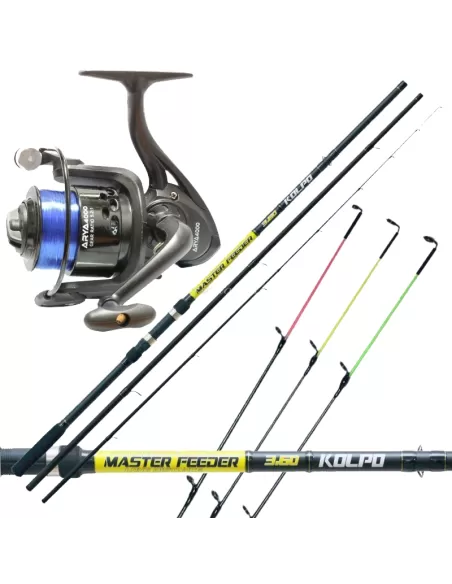 Combo Pesca Feeder Kolpo Canna 3.60 Mulinello Arya Kit da pesca Kolpo
