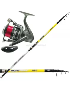 Kolpo Combo Pesca Surfcasting Canna 200 gr Mulinello Nanga Kit da pesca Kolpo