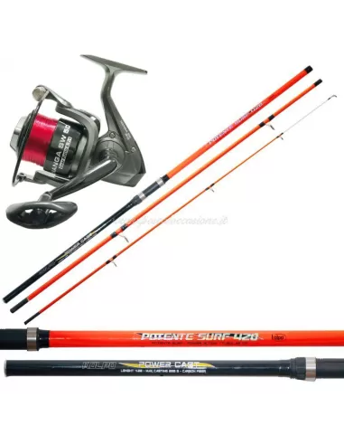 Kolpo Combo per la Pesca Surf dalla Spiaggia 220 gr Kit da pesca Kolpo