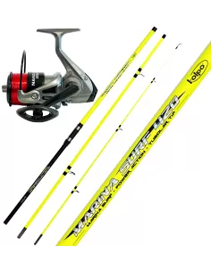 Kolpo Combo Pesca SurfCasting Canna tre Sezioni 180 grammi Kit da pesca Kolpo