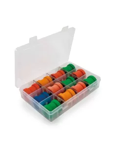 Lineaeffe Scatola con 12 Avvolgilenza Cilindrici da Pesca Ami da pesca Lineaeffe