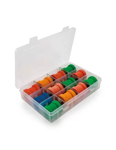 Lineaeffe Scatola con 12 Avvolgilenza Cilindrici da Pesca Ami da pesca Lineaeffe