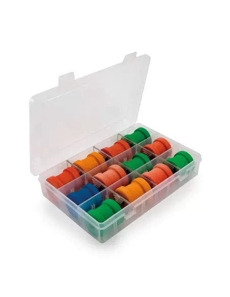 Lineaeffe Scatola con 12 Avvolgilenza Cilindrici da Pesca Ami da pesca Lineaeffe