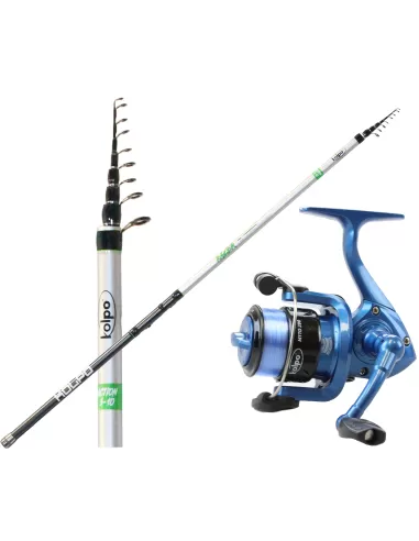 Kolpo Combo Pesca Trota Lago Recupero Canna Mulinello Filo Kit da pesca Kolpo