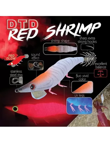 Dtd Red Shrimp Egi Squid Jig 3.0 - fishing tackle