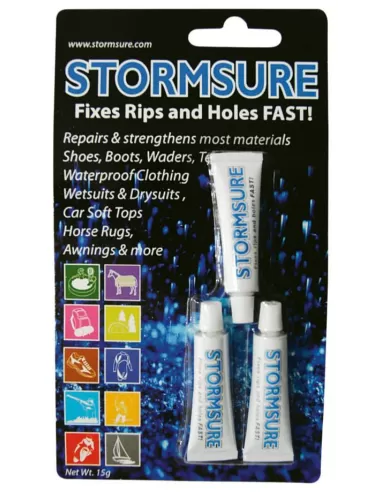 Stormsure Colla Riparazione Stivali Belly Boat 5 gr 3 Tubetti Riparazione Canne Cannelle