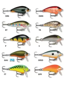 Rapala Mini Fat Rap 3 cm 4 gr Esche Artificiali Rapala