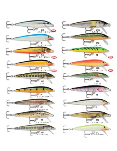Rapala Original Floater 5 cm 3 gr Esche Artificiali Rapala