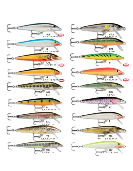 Rapala Original Floater 5 cm 3 gr Esche Artificiali Rapala