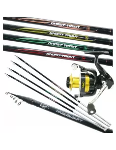 Kolpo Combo Pesca Trota Lago Top Quality Canna e Mulinello Kit da pesca Kolpo