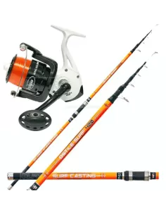 Kolpo Combo Pesca Surf Canna Carbonio Mulinello 8000 Kit da pesca Kolpo