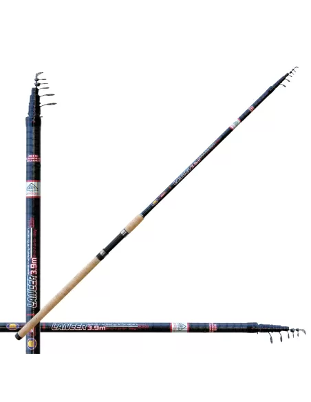 Lineaeffe Lancer Canna Da Pesca Carbonio Rinforzato 80 gr di Lancio Canne da pesca Lineaeffe