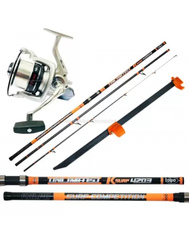 Kolpo Combo Surf Top Quality Canna Mulinello e Puntale Kit da pesca Kolpo