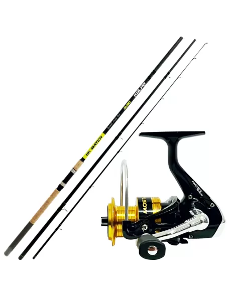 kolpo Combo Pesca All inglese Canna e Mulinello Kit da pesca Kolpo