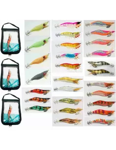 Kit 28 Totanare for Sepia Fishing and 3 Cases 