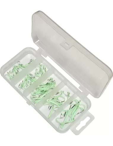Yamashiro Ancorette Fluorescenti 40 pezzi Misure Assortite Ami da pesca Yamashiro