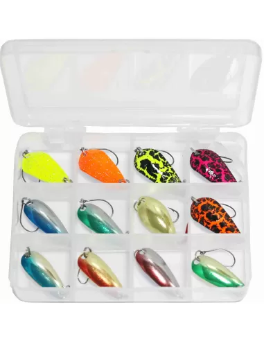 Yamashiro Kit 12 Spoon 2.5 gr pesca Trout Area Esche Artificiali Yamashiro