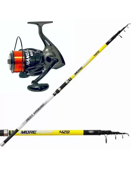 Kit Surf Kolpo Canna Carbonio Mulinello 8000 Filo Energy Kit da pesca Kolpo