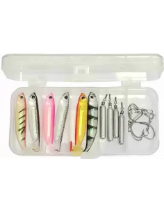 Yamashiro Kit Pesca Drop Shot 16 pezzi Esche Artificiali Yamashiro