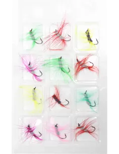 Yamashiro Kit Mosche per la Pesca Galleggianti Pesca a mosca Yamashiro