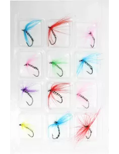 Yamashiro Kit Mosche per la Pesca Affondanti 12 pz Pesca a mosca Yamashiro