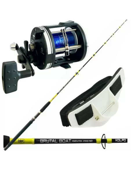 Kit Pesca Traina Canna Mulinello Filo Cinta Kit da pesca Kolpo