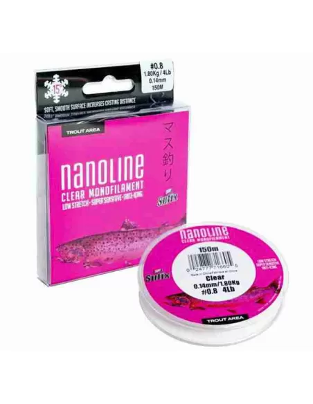 Sufix Nanoline Monofilo Clear Micro Spoon e Trout Area Fili da pesca Sufix