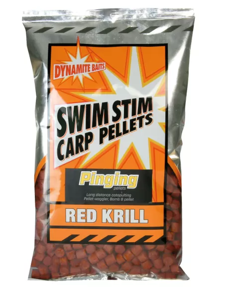 Dynamite Swim Stim Red Krill Pinging Pellet 13 mm 900 gr Pasture Dynamite
