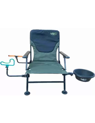 Kolpo Sedia con Braccioli Pesca Accessoriata Feeder Panchetti Sedie e Accessori Kolpo