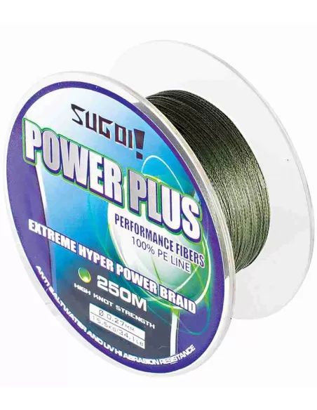 Sugoi Power Plus Trecciato Braid 250 mt Fili da pesca Sugoi