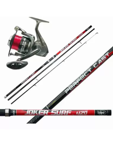 Kolpo kit Pesca Surfcasting 3 Sezioni Carbonio Kit da pesca Kolpo