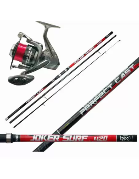 Kolpo kit Pesca Surfcasting 3 Sezioni Carbonio Kit da pesca Kolpo