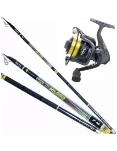 Kolpo Combo Kit Pesca Bolognese mt 5 Canna in Carbonio Mulinello e Filo Kit da pesca Kolpo