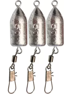 Yamashiro Piombo Pesca con Occhiello e Girella Confezione da 3 pz Minuteria Yamashiro
