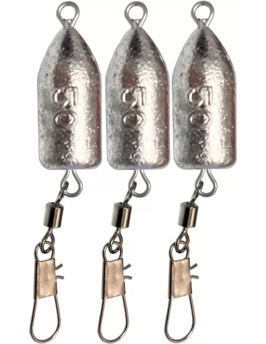 Yamashiro Piombo Pesca con Occhiello e Girella Confezione da 3 pz Minuteria Yamashiro
