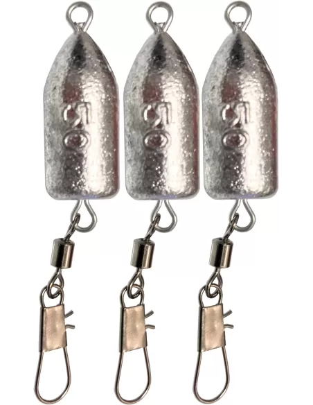 Yamashiro Piombo Pesca con Occhiello e Girella Confezione da 3 pz Minuteria Yamashiro