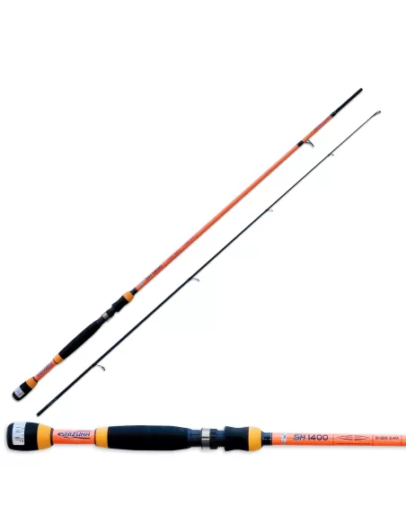 Shizuka SH1400 Canna da Pesca in Carbonio Spinning 2.40 mt 10-35 gr Canne da pesca Shizuka