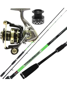 Kolpo Canna Spinning in Carbonio 2 25 gr Mulinello Yory 2500 14 Cuscinetti Kit da pesca Kolpo