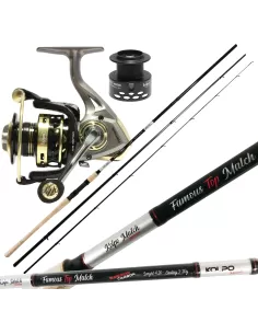 Kolpo Canna in Carbonio 4.20 mt Mulinello 6.2:1 Pesca Inglese Kit da pesca Kolpo