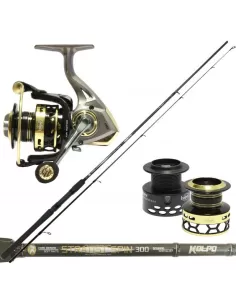 Kolpo Canna Spinning Stratist Mulinello Yory 14 Cuscinetti Kit da pesca Kolpo