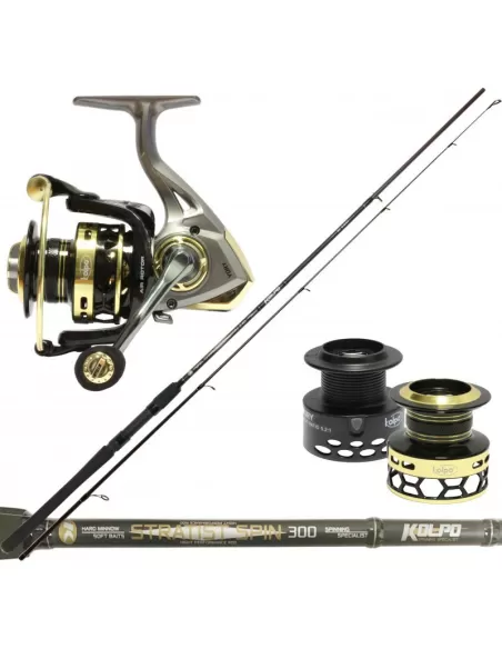 Kolpo Canna Spinning Stratist Mulinello Yory 14 Cuscinetti Kit da pesca Kolpo