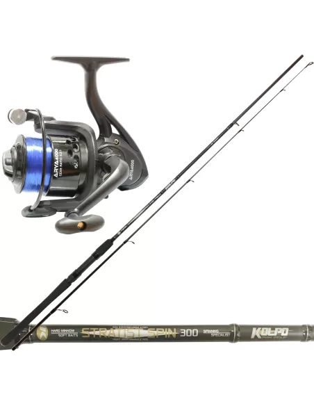 Kolpo Canna in Carbonio Stratist con Mulinello Arya e Filo Energy Kit da pesca Kolpo