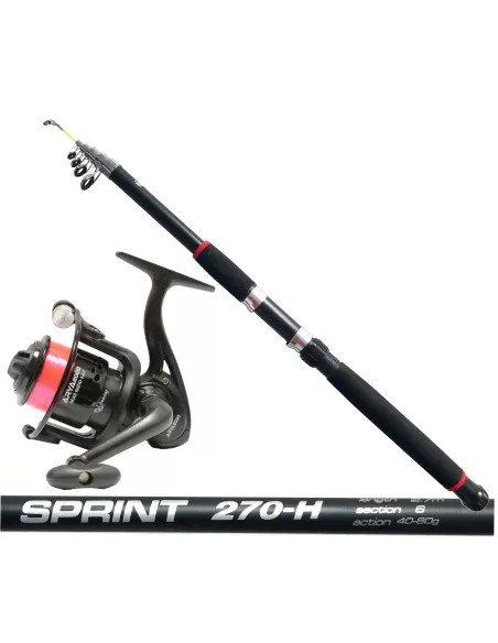 Kolpo Canna Sprint 2.40 mt Mulinello Arya con Filo Energy Kit da pesca Kolpo